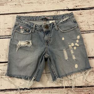 Mudd Jean‎ Shortie Shorts Size 5 Blue Women's Distressed